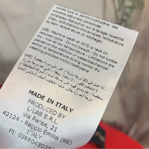 THE ANDAMANE Red Karla Wide Leg Trousers - Picture 9 of 11